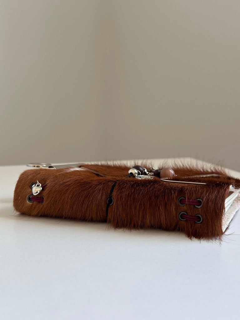 a6 genuine cowhide refillable journal cover with inserts