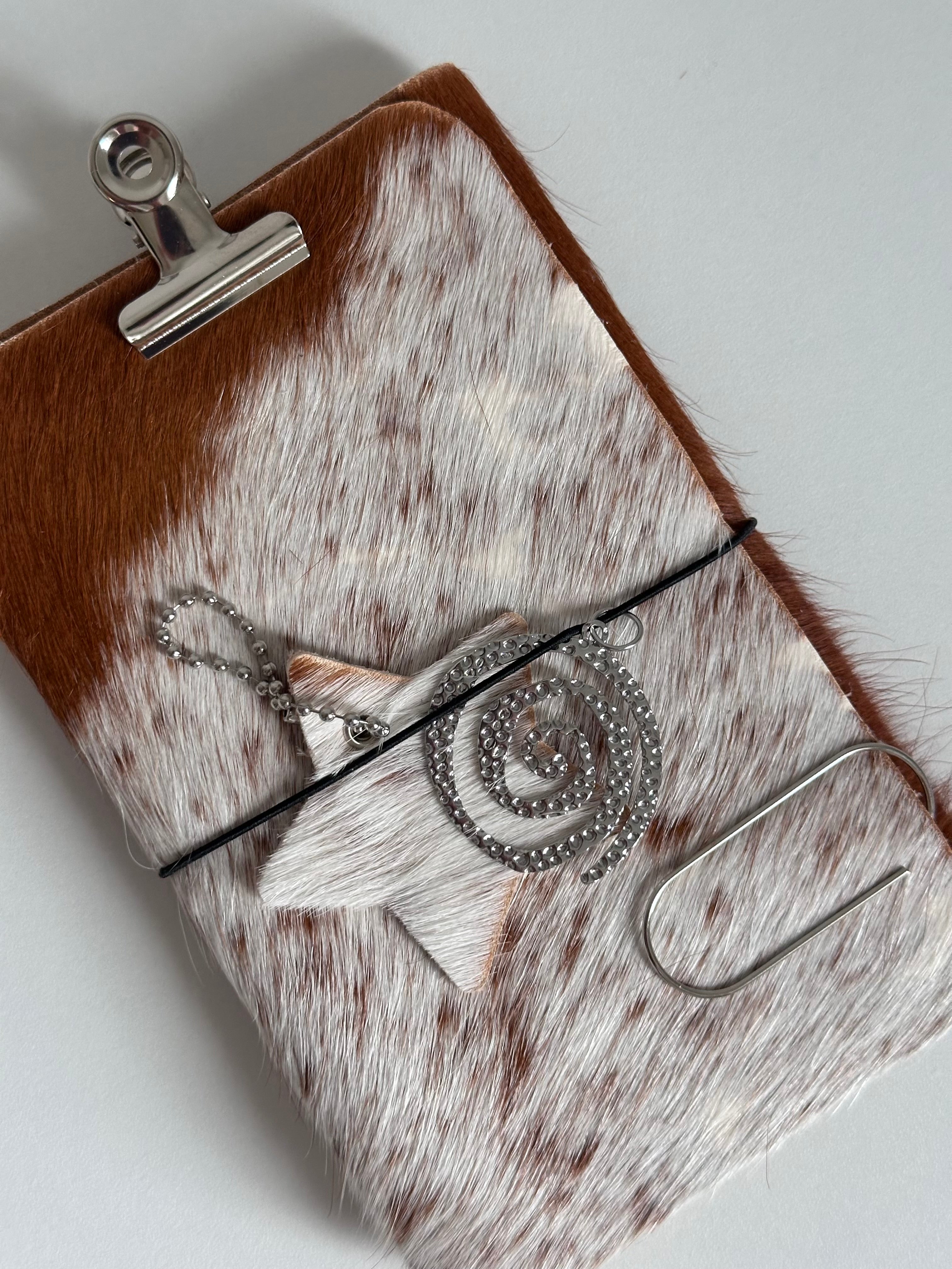 a6 genuine cowhide refillable journal cover with inserts