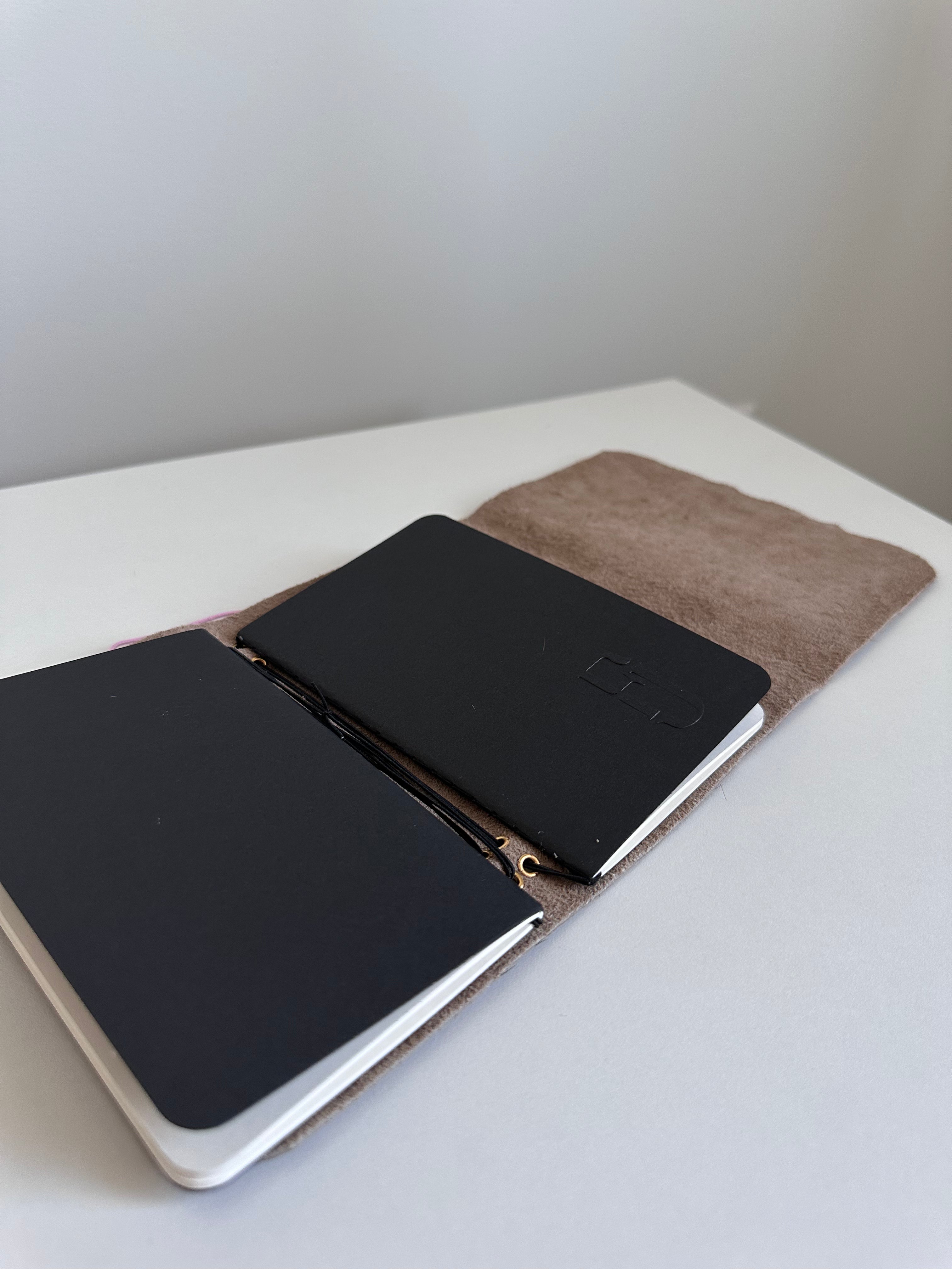 a6 Wild Muse genuine cowhide refillable journal cover with inserts