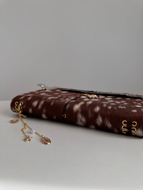 a5 Bambi genuine cowhide refillable journal cover with inserts