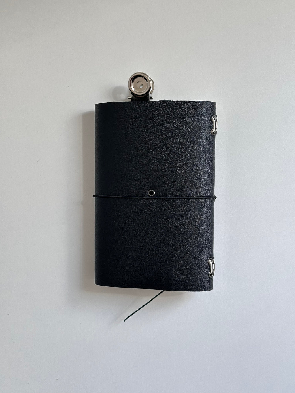 a6 black leather refillable journal cover with inserts