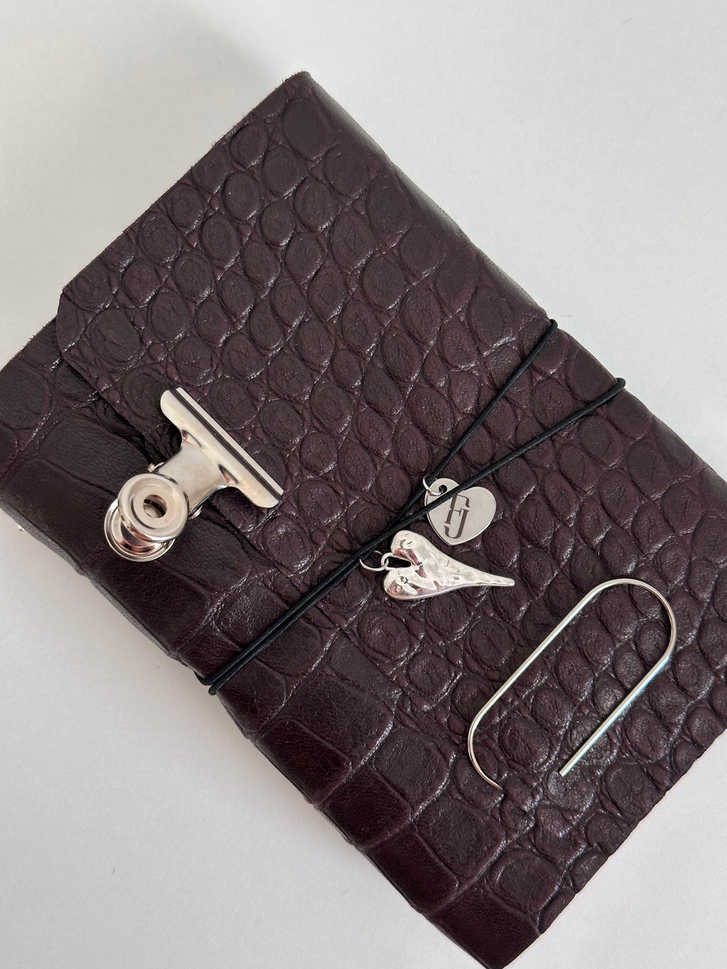 a6 Soft Brown Croc genuine cowhide refillable journal cover with inserts