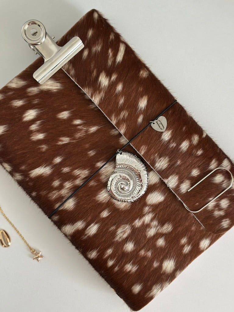 a5 Bambi genuine cowhide refillable journal cover with inserts
