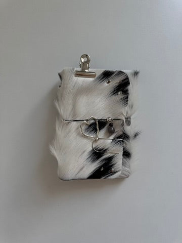 a6 Salt & Pepper genuine cowhide refillable journal cover with inserts