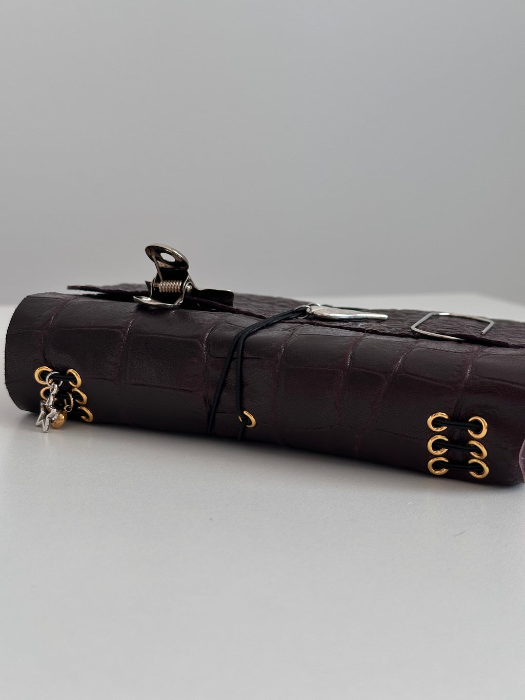 a6 Soft Brown Croc genuine cowhide refillable journal cover with inserts