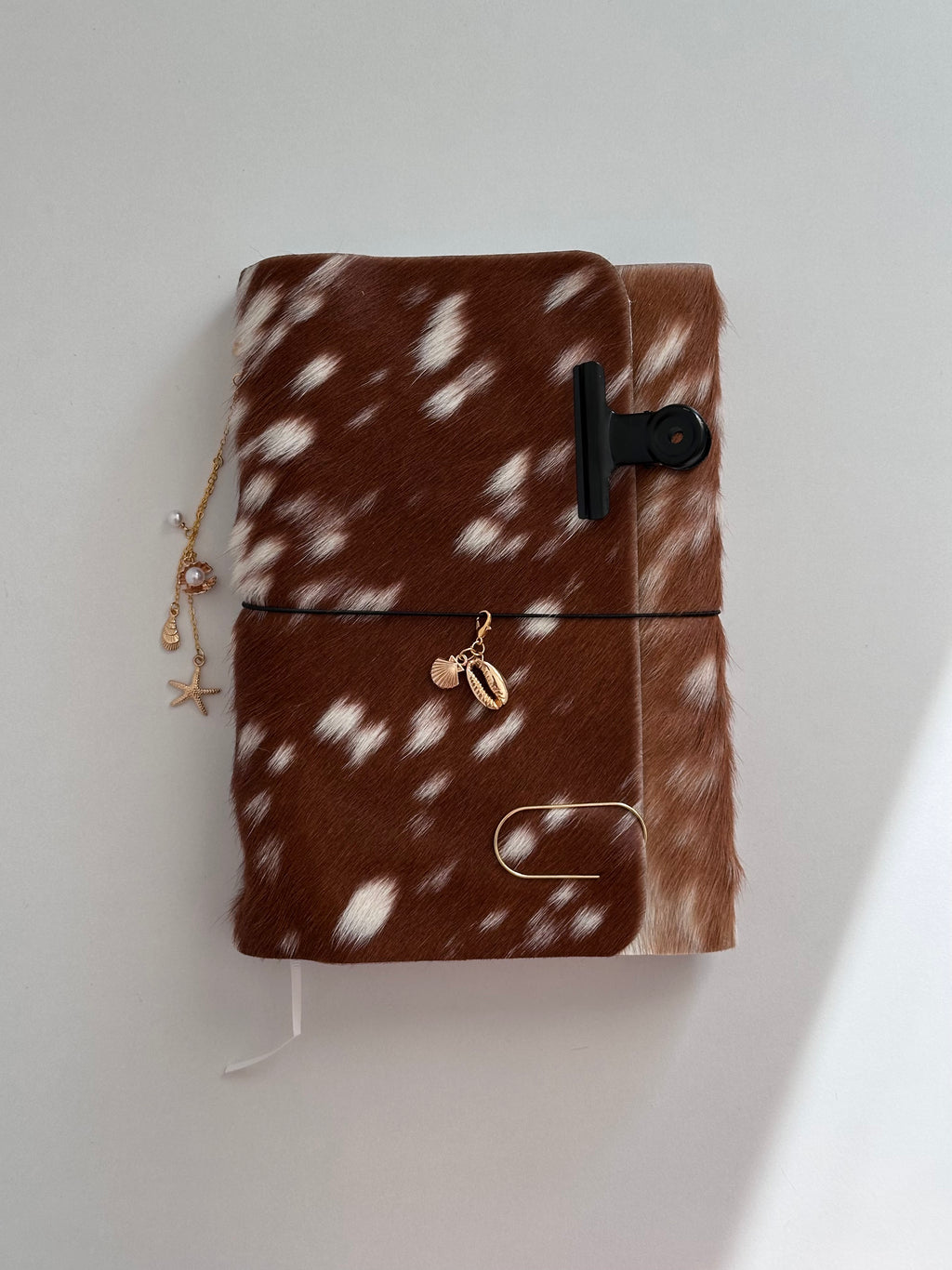 a5 Bambi genuine cowhide refillable journal cover with inserts + planner