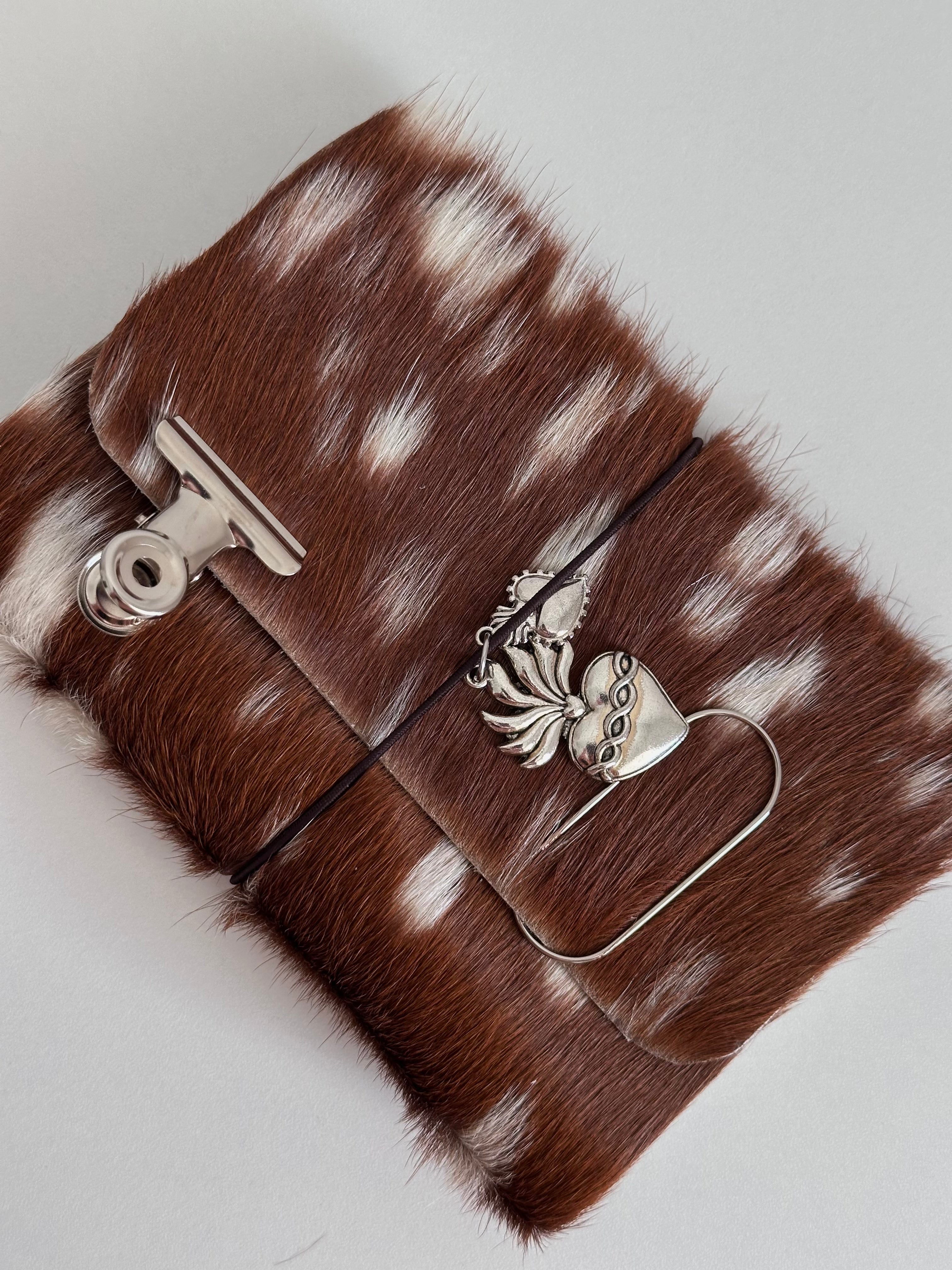 a6 Bambi genuine cowhide refillable journal cover with inserts