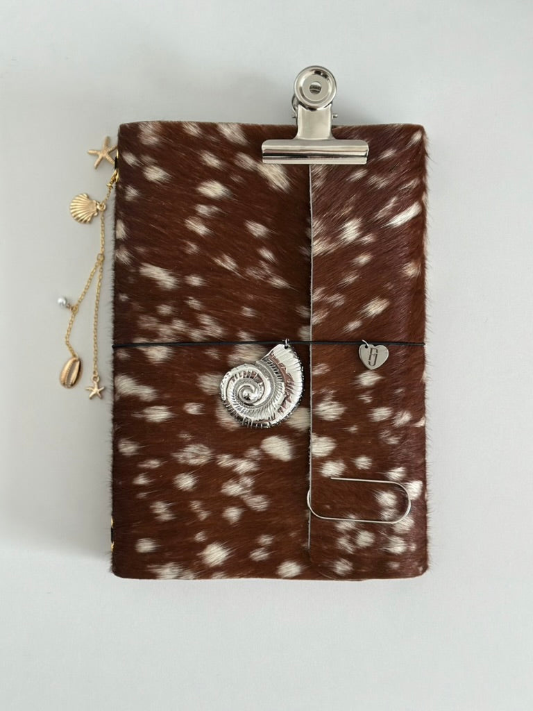 a5 Bambi genuine cowhide refillable journal cover with inserts