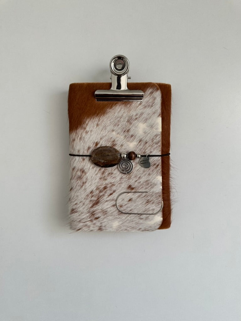 a6 genuine cowhide refillable journal cover with inserts