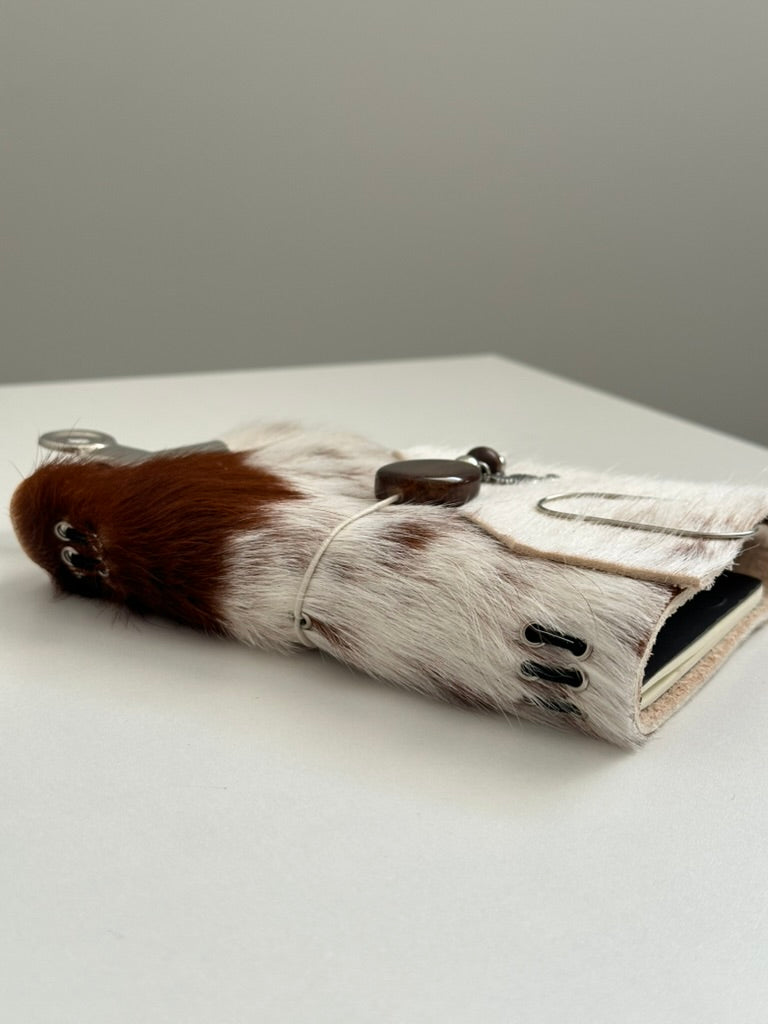 a6 genuine cowhide refillable journal cover with inserts
