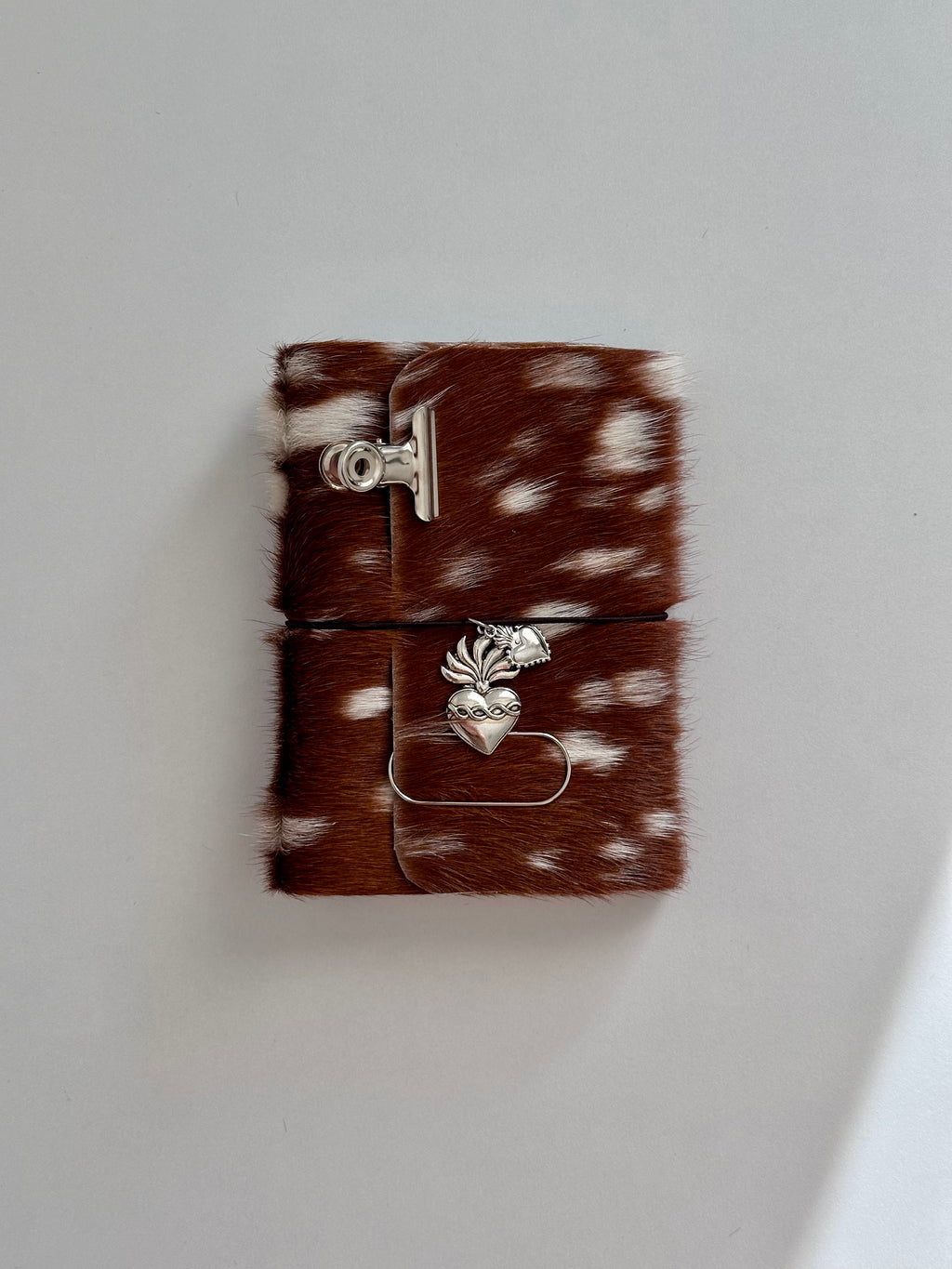 a6 Bambi genuine cowhide refillable journal cover with inserts