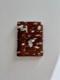 a6 Bambi genuine cowhide refillable journal cover with inserts