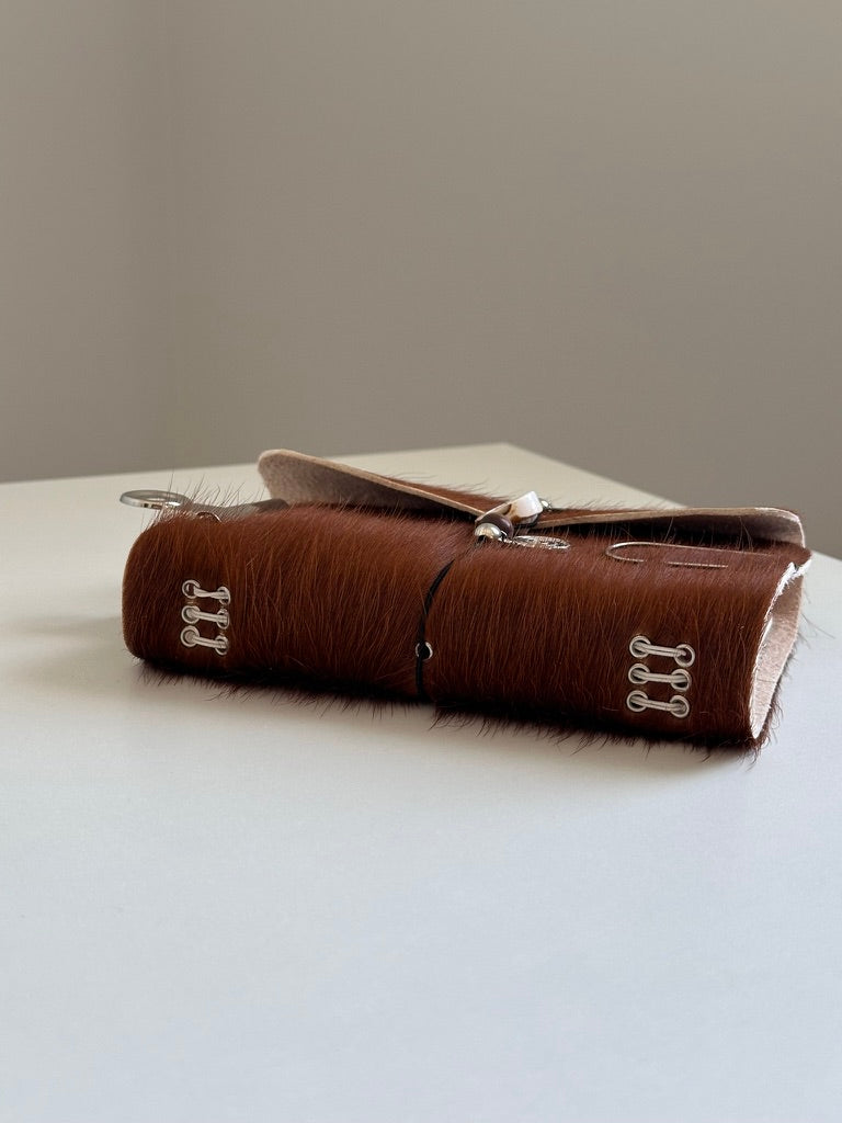 a6 genuine cowhide refillable journal cover with inserts