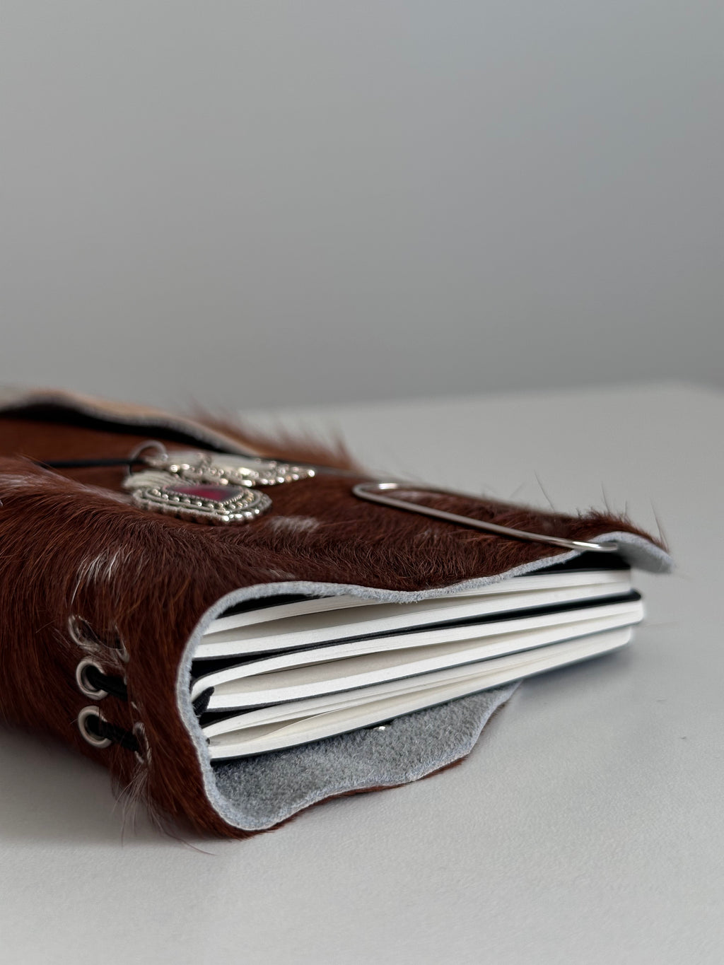 a6 Bambi genuine cowhide refillable journal cover with inserts