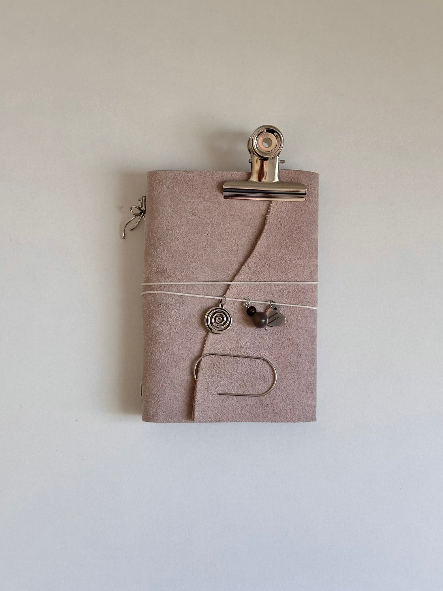 a6 suede ivory genuine leather refillable journal cover with inserts