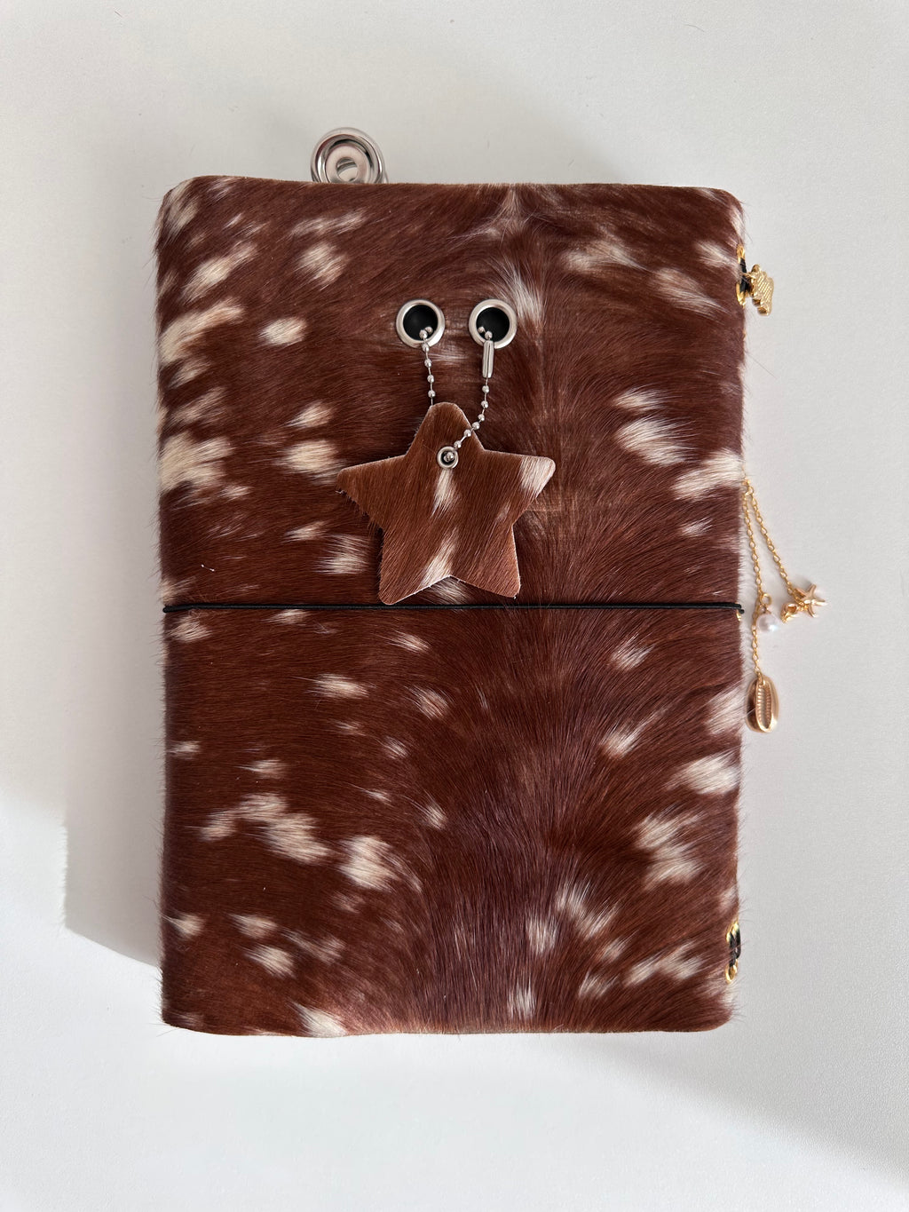 a5 Bambi genuine cowhide refillable journal cover with inserts