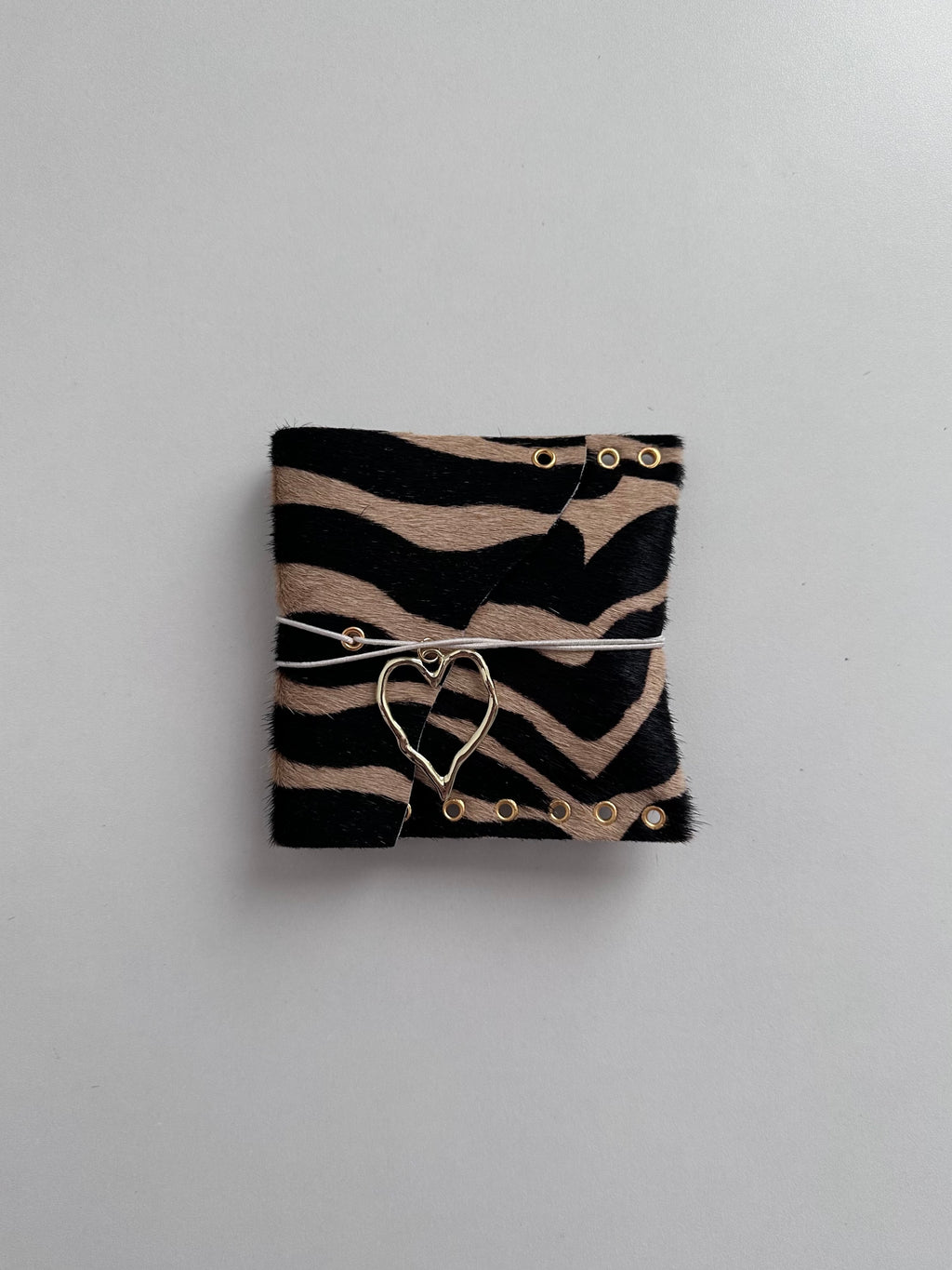 zebra print genuine leather small pouch