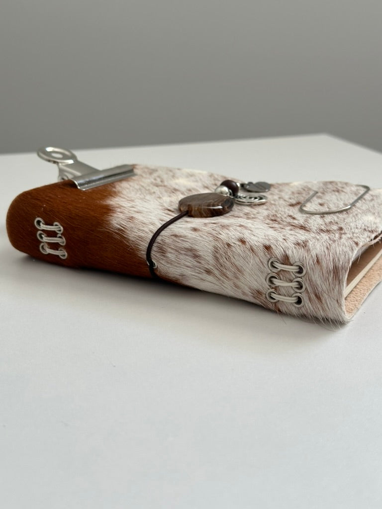 a6 genuine cowhide refillable journal cover with inserts