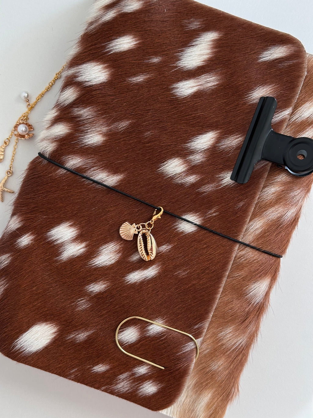 a5 Bambi genuine cowhide refillable journal cover with inserts + planner