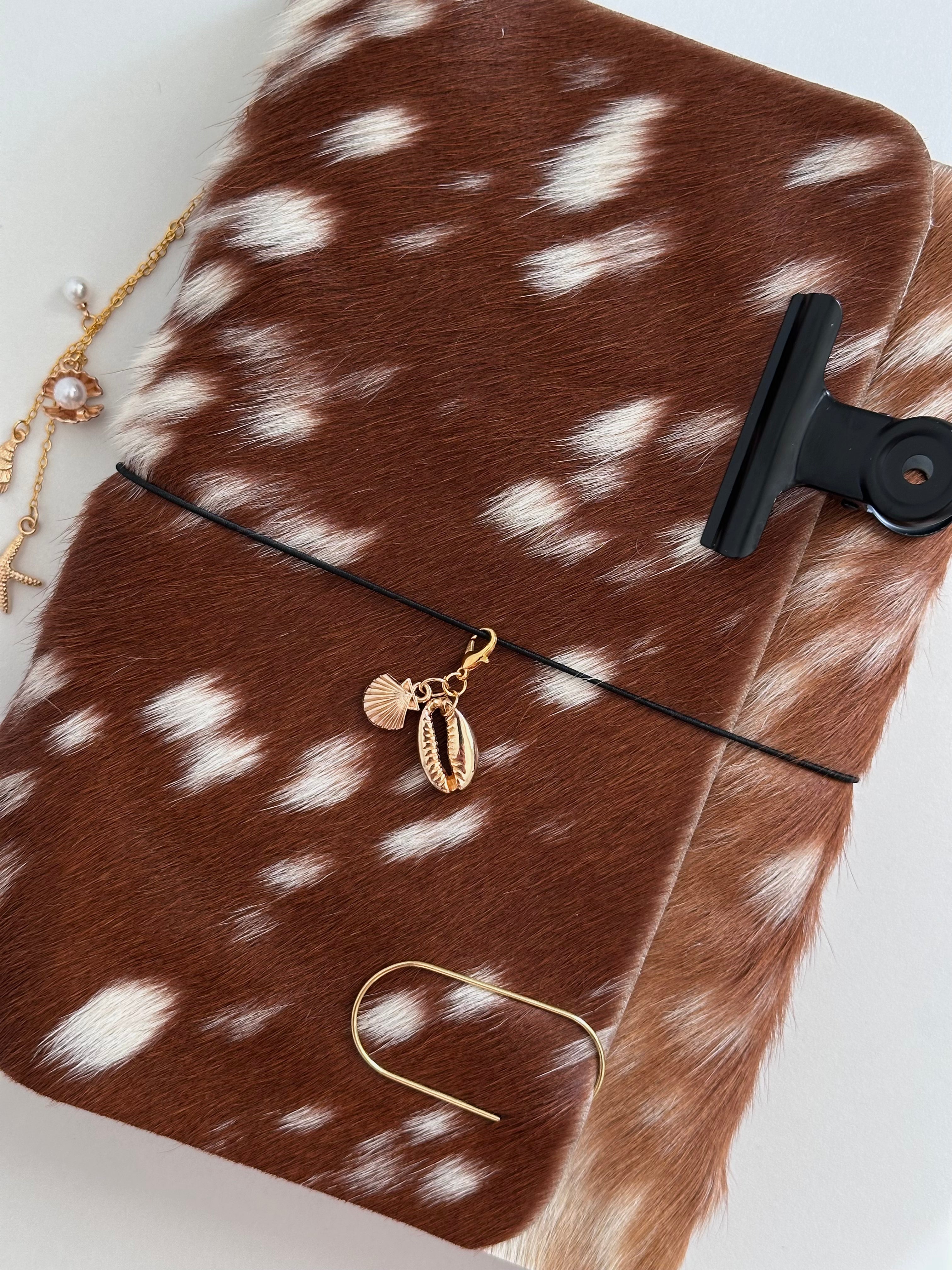 a5 Bambi genuine cowhide refillable journal cover with inserts + planner
