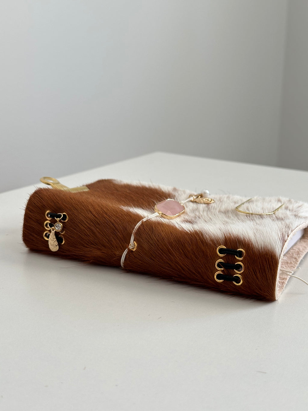 a6 genuine cowhide refillable journal cover with inserts
