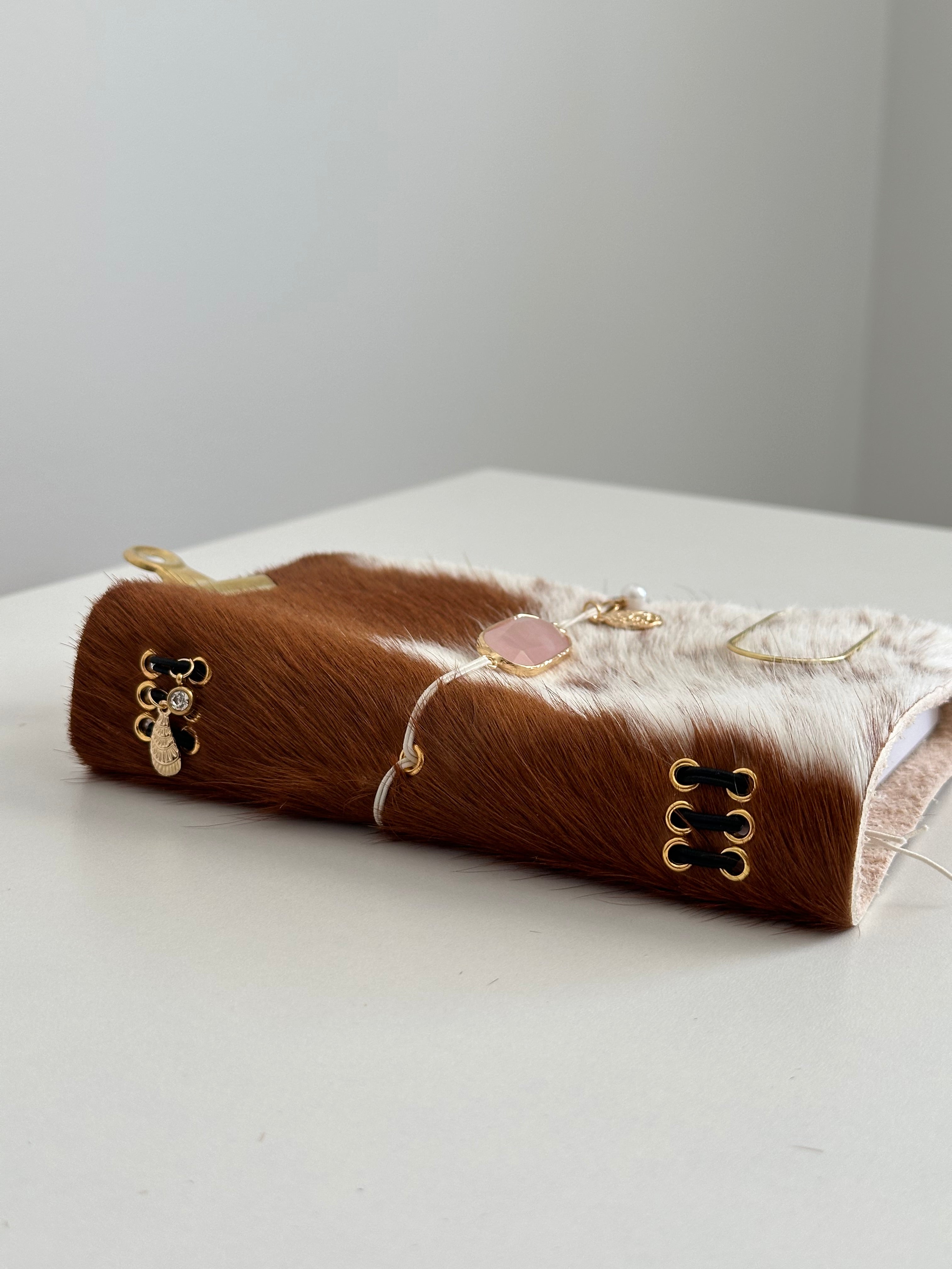 a6 genuine cowhide refillable journal cover with inserts