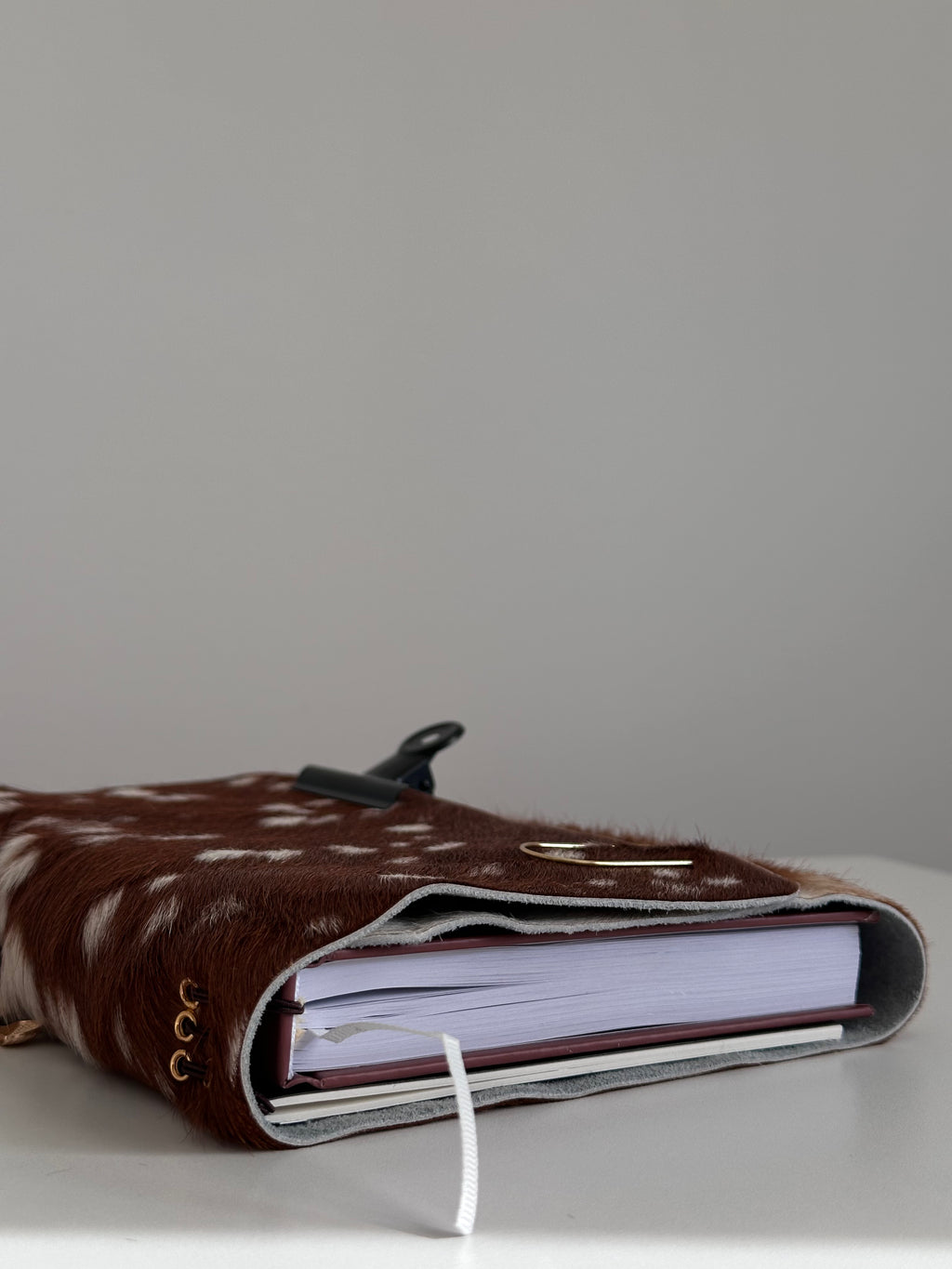 a5 Bambi genuine cowhide refillable journal cover with inserts + planner