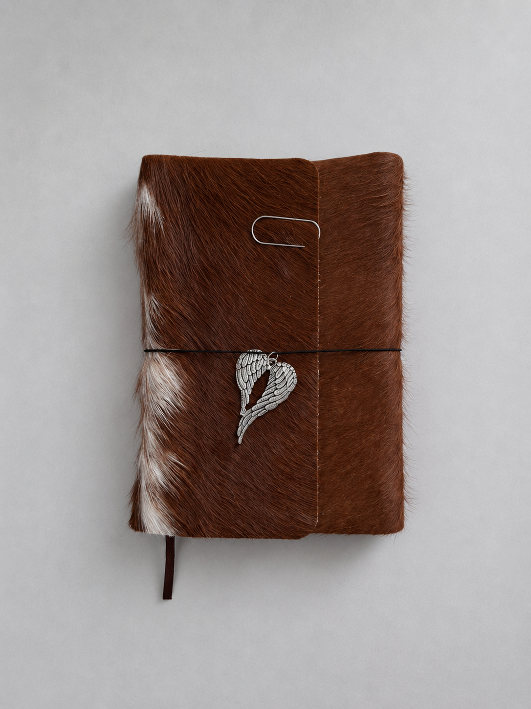 Hair-On Leather Trifold Journal — Large Format