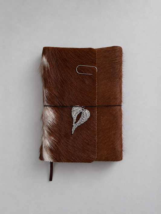 Hair-On Leather Trifold Journal — Large Format