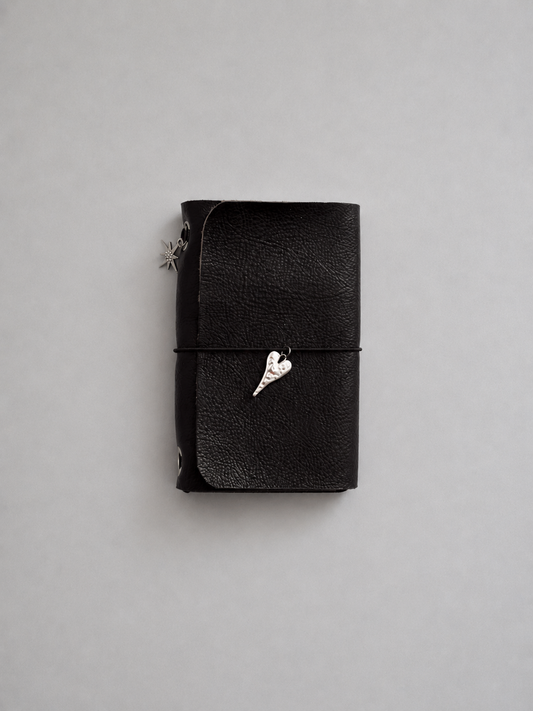 Soft Dark Brown Leather Journal — Pocket