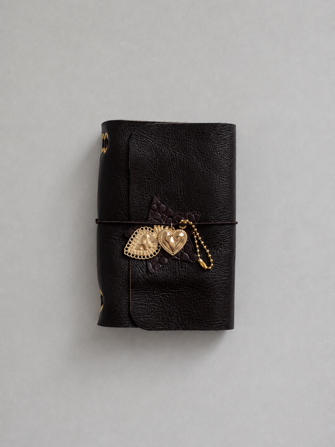 Soft Dark Brown Leather Journal — Pocket
