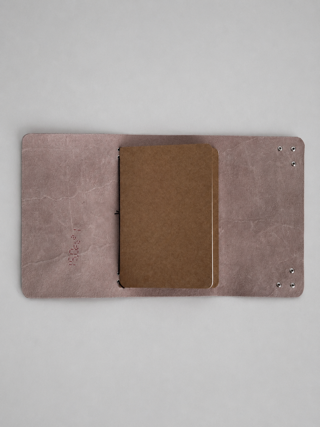 Raw Pink Leather Journal — XL
