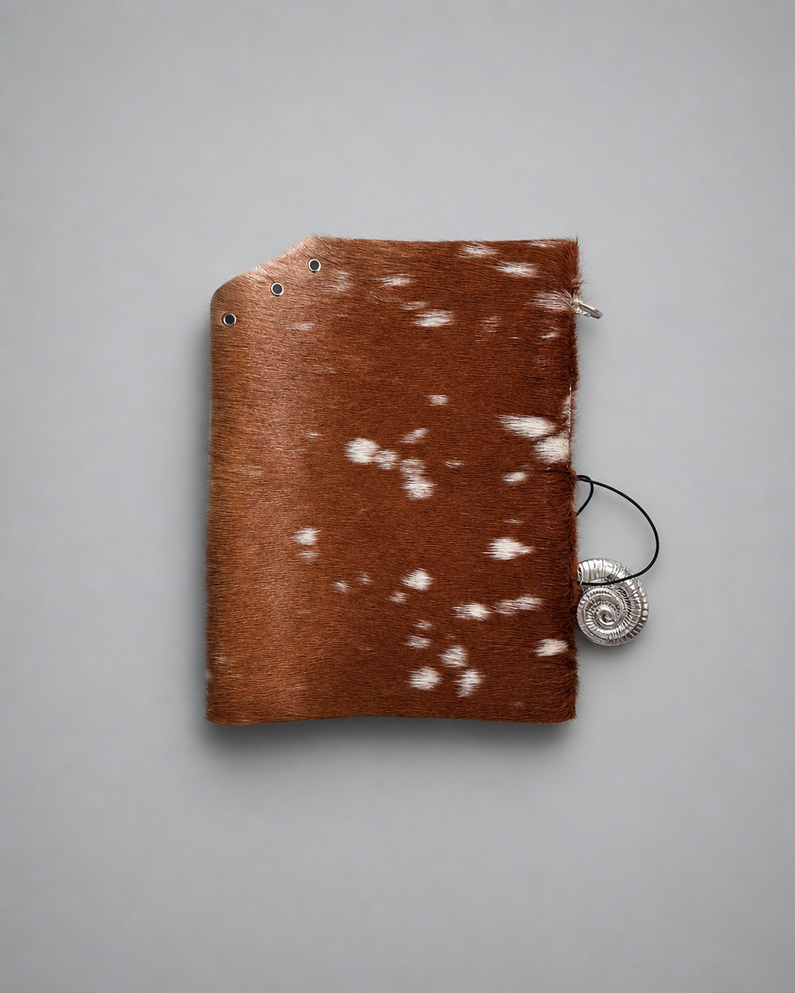 Hair-On Bambi Hide Journal with Sculptural Metal Object — ARCHIVE | A5