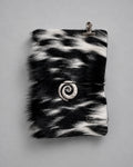 Hair-On Salt & Pepper Hide Journal with Sculptural Metal Object — ARCHIVE | A5