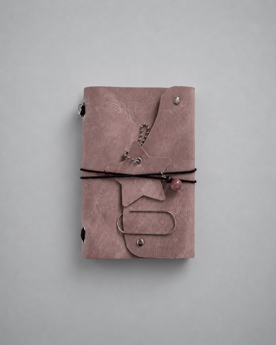 Raw Ivory Journal with Leather Object — Classic | A6