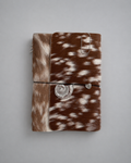 Hair-On Bambi Hide Journal with Sculptural Metal Object — ARCHIVE | A5