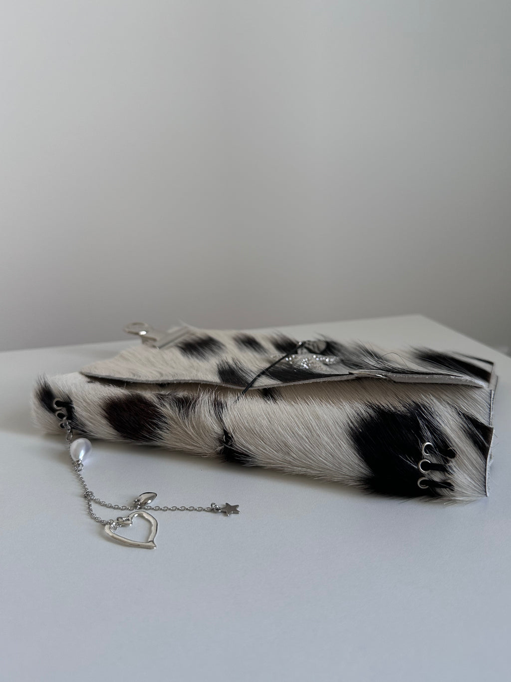 a5 Salt & Pepper genuine cowhide refillable journal cover with inserts