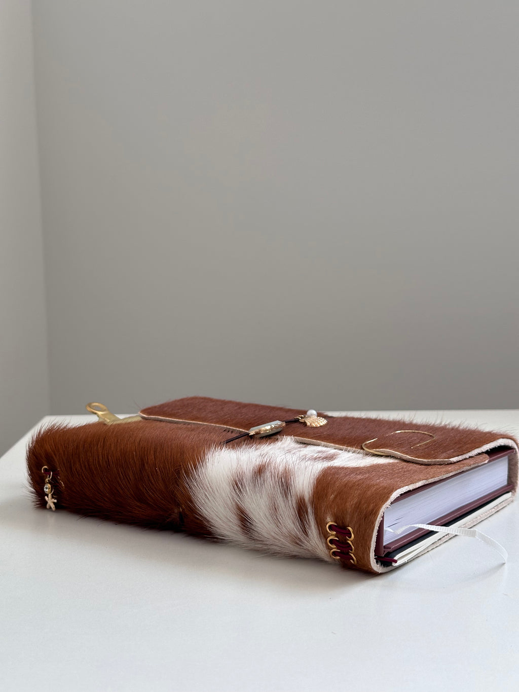 a5 large genuine cowhide refillable journal cover with inserts